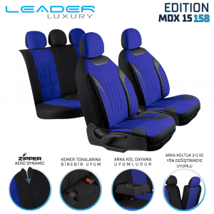 Leader Edition / Tay Tüyü Fermuarlı / Universal Oto Koltuk Kılıfı - Binek