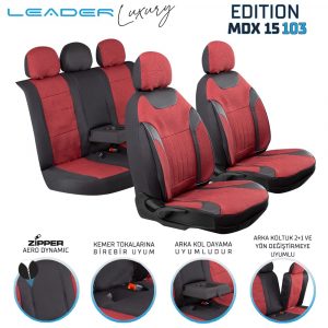 Leader Edition / Düz Keten Fermuarlı / Universal Oto Koltuk Kılıfı - Binek
