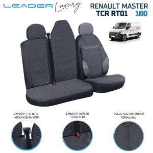 Leader RENAULT MASTER TİCARİ OTO KILIFI SİYAH LEADER 2+1 - Ticari