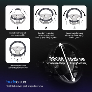 Wimbledon Kadınlara Özel Gümüş Parlak Dokulu Direksiyon Kılıfı - Geçmeli