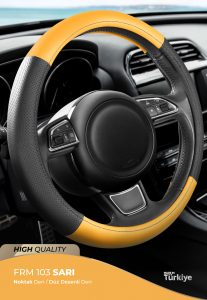 Wimbledon Eco Oto Geçmeli Direksiyon Kılıfı - Deri / Delikli Deri - Geçmeli