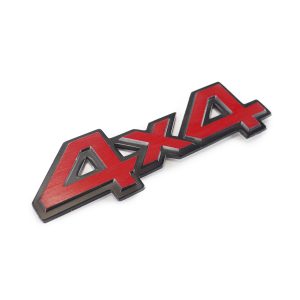 Kırmızı 4X4 Araç Arma Sticker / Metal 140 Mm X 42 Mm - Arma & Sticker