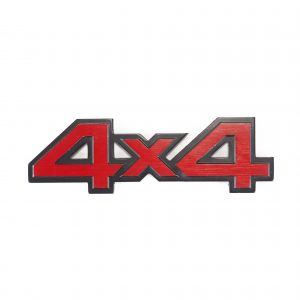 Kırmızı 4X4 Araç Arma Sticker / Metal 140 Mm X 42 Mm - Arma & Sticker