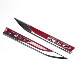 Nikel Kırmızı Gümüş R/T Bıçak Model Oto Arma Sticker - Arma & Sticker