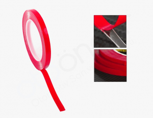 Silikonlu Çift Taraflı Şeffaf Bant - 1.5Cm X 2.5 Metre - Çift Taraflı Bant