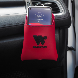 Araç İçi Telefon Tutucu - Organizer - Kese / Kırmızı / 12 CM X 17.5 CM - Telefon Tutucu