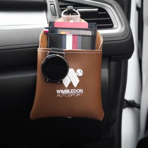 Araç İçi Telefon Tutucu - Organizer - Kese / Kahverengi / 12 cm X 17.5 cm - Telefon Tutucu
