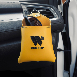 Araç İçi Telefon Tutucu - Organizer - Kese / Sarı / 12 CM X 17.5 CM - Telefon Tutucu