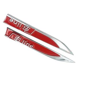 Nikel Kırmızı Gümüş S Line Bıçak Model Oto Arma Sticker - Arma & Sticker
