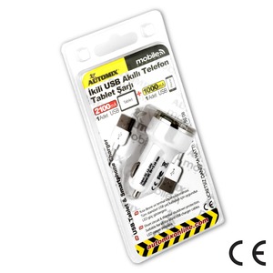 Automix İkili Telefon Ve Tablet Şarjı Çakmaklık 2.1A - Çakmaklık Şarj Aleti