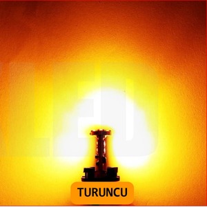 T10 Dipsiz Canbuslu Park Ampulü 12 Ledli – Turuncu - Park LED