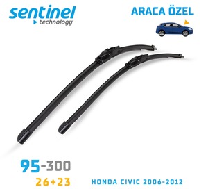 Sentinel ÖN Silecek Takım - Honda Civic 2006-2012 / 650mm 580mm - Araca Özel Ön Silecek TAKIM