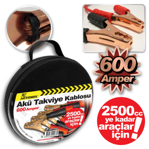 AUTOMİX Akü Takviye Kablosu 600 Amper - Akü Takviye Kablosu