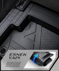 Promats ICON Üniversal Paspas 5D / SİYAH - Üniversal Havuzlu Paspas