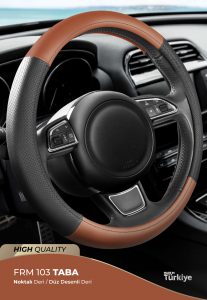 Wimbledon Eco Oto Geçmeli Direksiyon Kılıfı - Deri / Delikli Deri - Geçmeli
