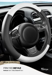 Wimbledon Eco Oto Geçmeli Direksiyon Kılıfı - Deri / Delikli Deri - Geçmeli