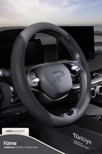 Wimbledon Oto Geçmeli Direksiyon Kılıfı - Air File / Delikli Deri - Geçmeli