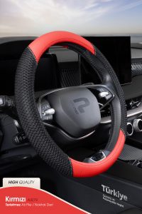 Wimbledon Oto Geçmeli Direksiyon Kılıfı - Air File / Delikli Deri - Geçmeli