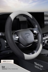 Wimbledon Oto Geçmeli Direksiyon Kılıfı - Air File / Delikli Deri - Geçmeli