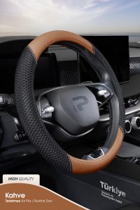 Wimbledon Oto Geçmeli Direksiyon Kılıfı - Air File / Delikli Deri - Geçmeli