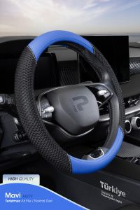 Wimbledon Oto Geçmeli Direksiyon Kılıfı - Air File / Delikli Deri - Geçmeli