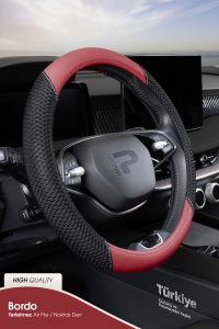 Wimbledon Oto Geçmeli Direksiyon Kılıfı - Air File / Delikli Deri - Geçmeli