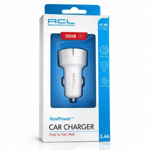 Araç İçi Şarj Soketi Çift USB 2.4A Hızlı Araç Şarj Adaptörü 12V/24V Uyumlu - Çakmaklık Şarj Aleti