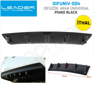 Difüzör Arka Üniversal Piano Black İthal - Difüzör