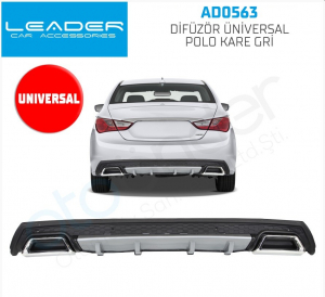 Difüzör Üniversal Polo Kare Siyah Gri - Difüzör