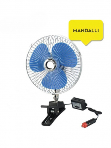 VANTİLATÖR 12V METAL MANDALLI / 25.4 CM - Oto Vantilatör
