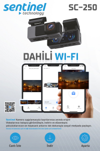 Senti̇nel Kayıt Ci̇hazı 4K 3.2" Ekran 2 Kameralı - Araç İçi Kamera