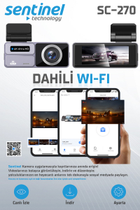 Senti̇nel Kayıt Ci̇hazı 4k 3.2" Dokunmati̇k Ekran 2 Kameralı