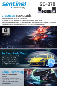 Senti̇nel Kayıt Ci̇hazı 4k 3.2" Dokunmati̇k Ekran 2 Kameralı