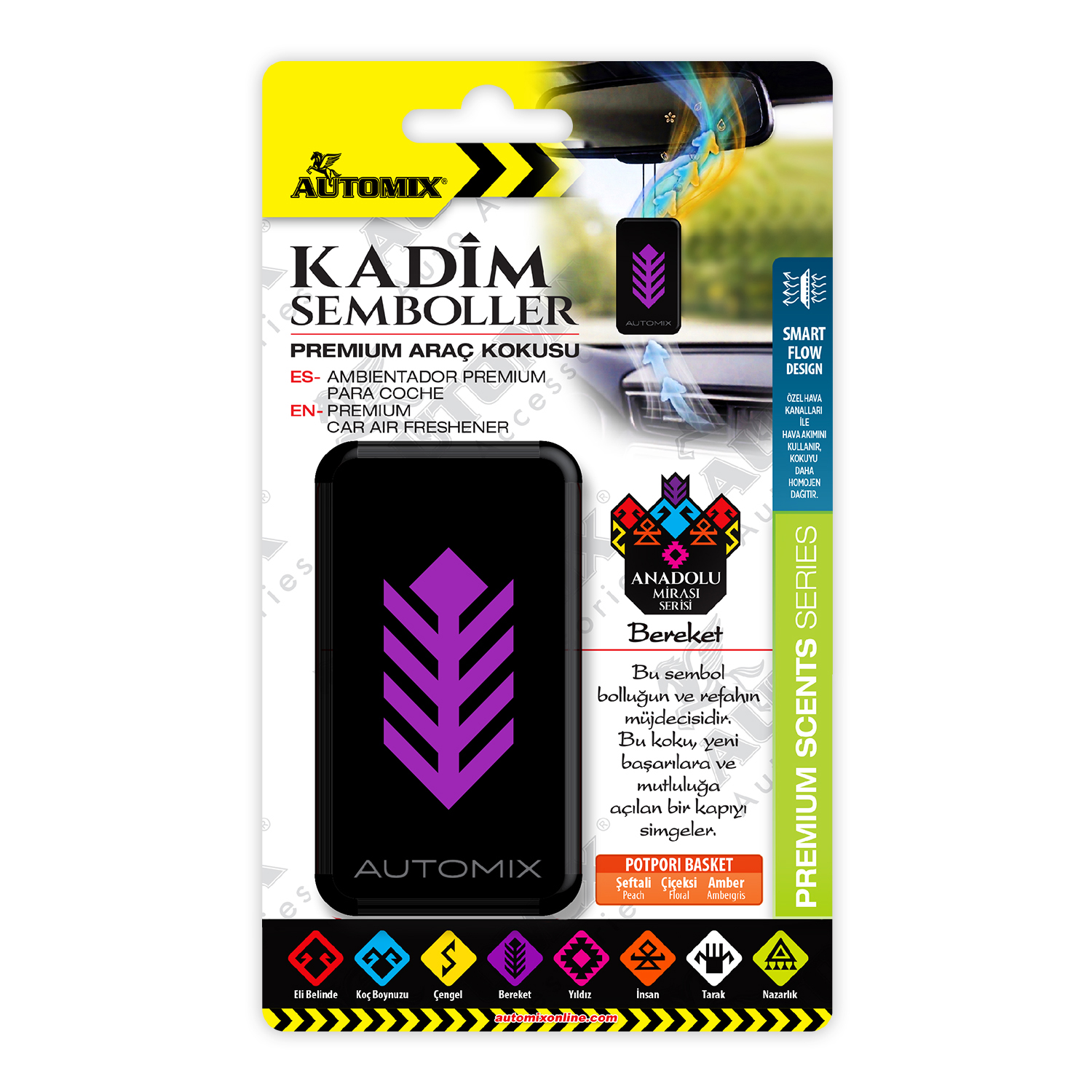 Automix Kadim Semboller Asma Koku - Oto Kokusu, Uzun Süreli Ferahlık