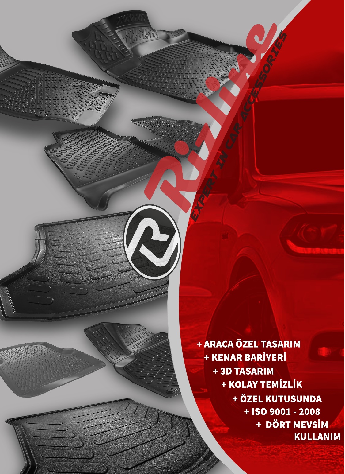 Rizline Opel Astra K 2015> / 3D Tam Uyumlu Havuzlu Paspas - Tam Uyumlu Paspas (Sahler-Rizline-Lider) - Görsel 3