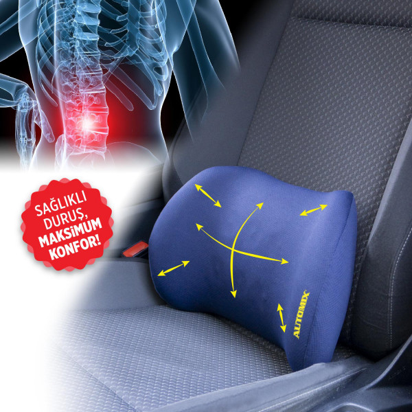 Automix Süper Grip Visko Memory Foam Bel Destek Yastığı - Bel Desteği