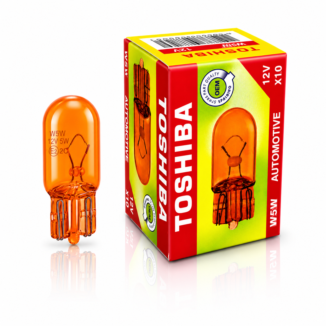 Toshiba 5W Dipsiz Park Ampulü 12V Turuncu  1 / Adet - Park Ampulü