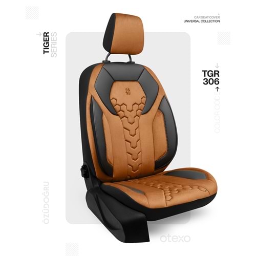 Özüdoğru Tiger Oto Koltuk Kılıfı - siyah taba