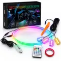 120 CM Araç İçi USB'li Ambiyans LED Torpido ve Ayak Altı Aplikasyon Kontrollü RGB Işık