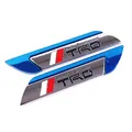 Metal Gümüş TRD Bıçak Model Oto Arma Sticker / 2 Adet Mavi
