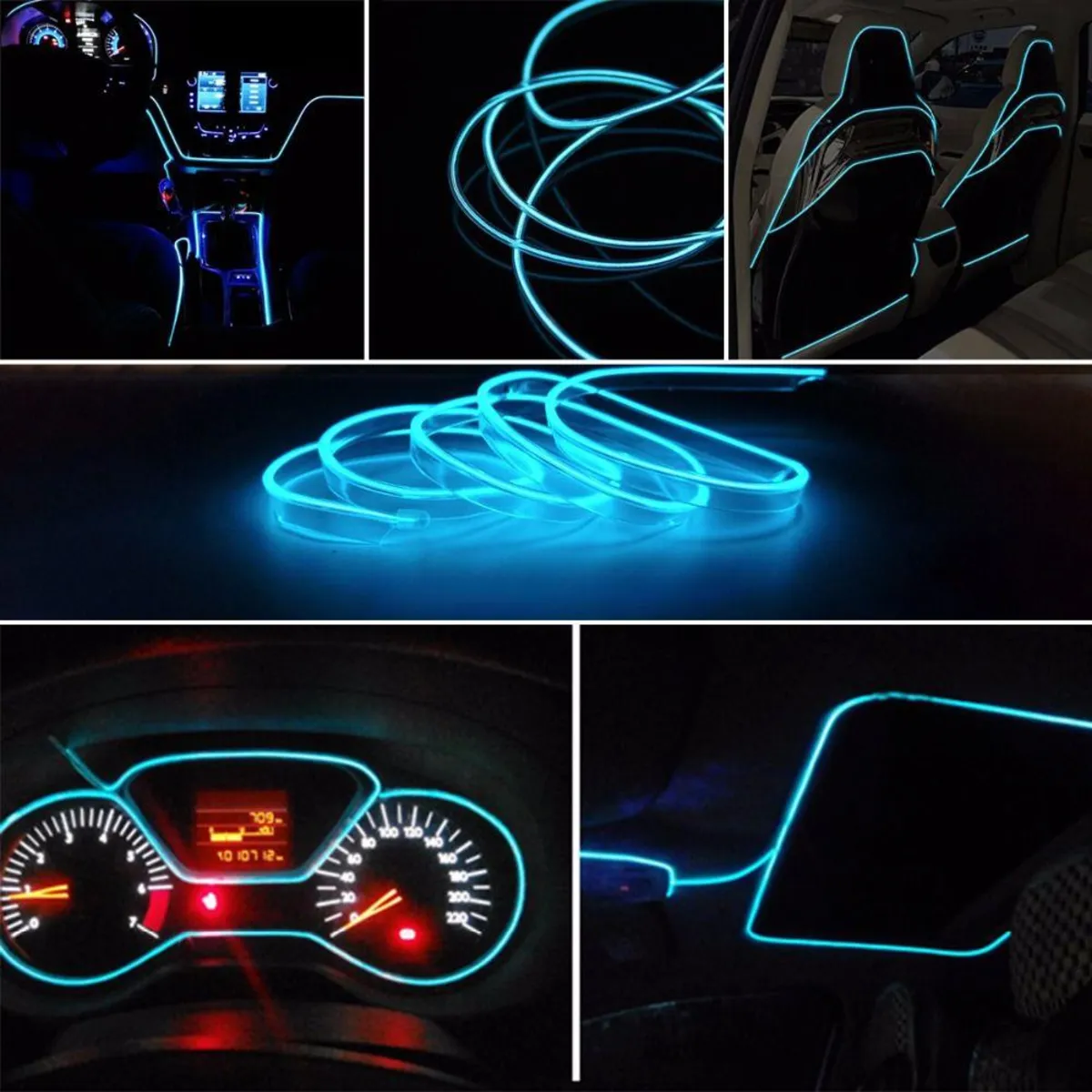 Araba Araç İçi Torpido Ledi Neon İp 2 Metre - Torpido Fitili
