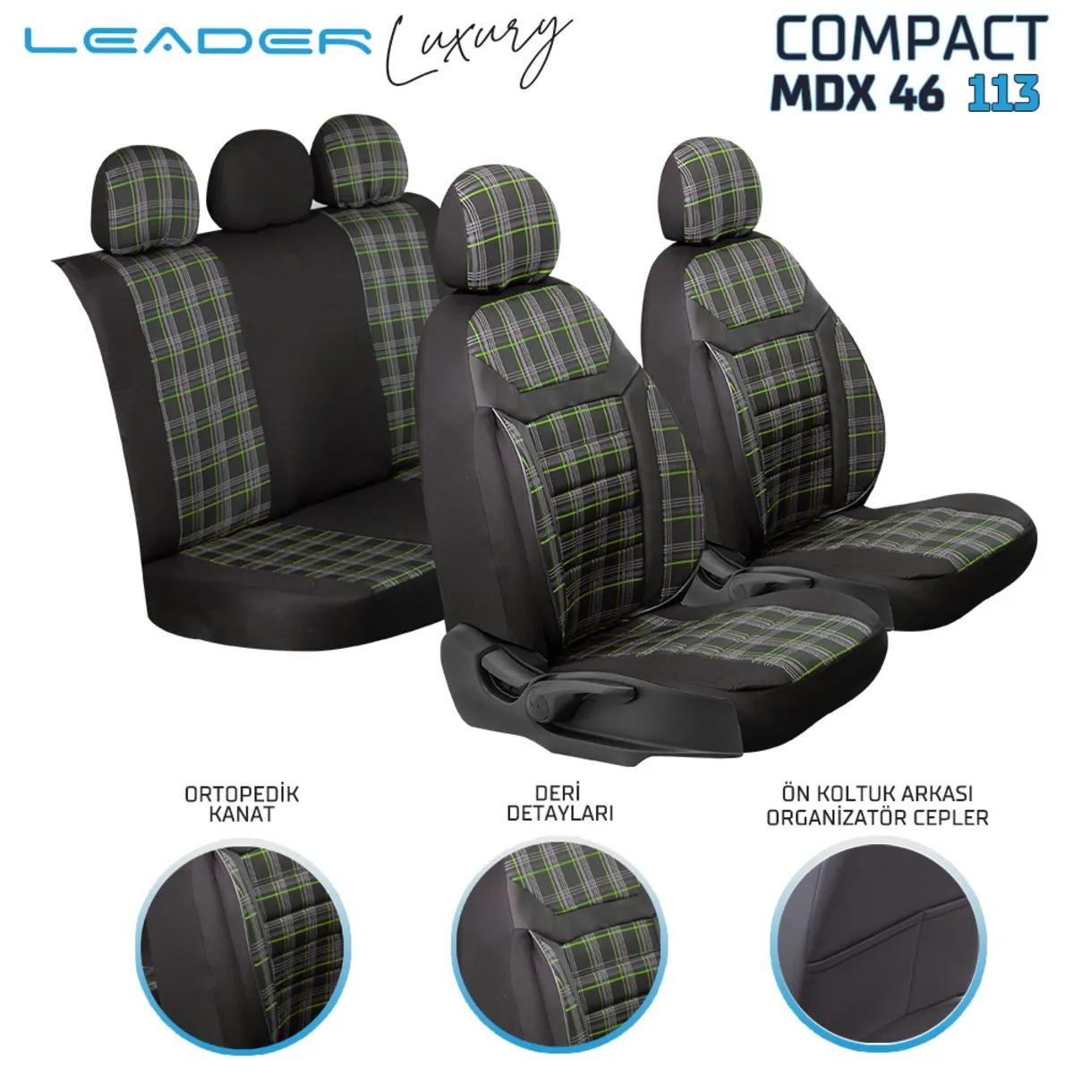LEADER COMPACT / Universal Oto Koltuk Kılıfı - Binek