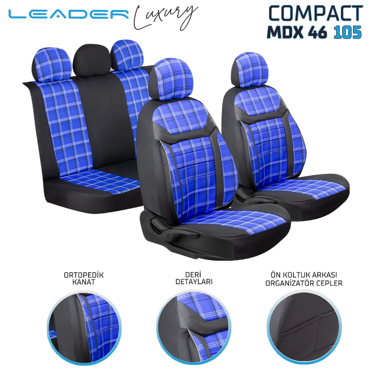 LEADER COMPACT / Universal Oto Koltuk Kılıfı - Binek