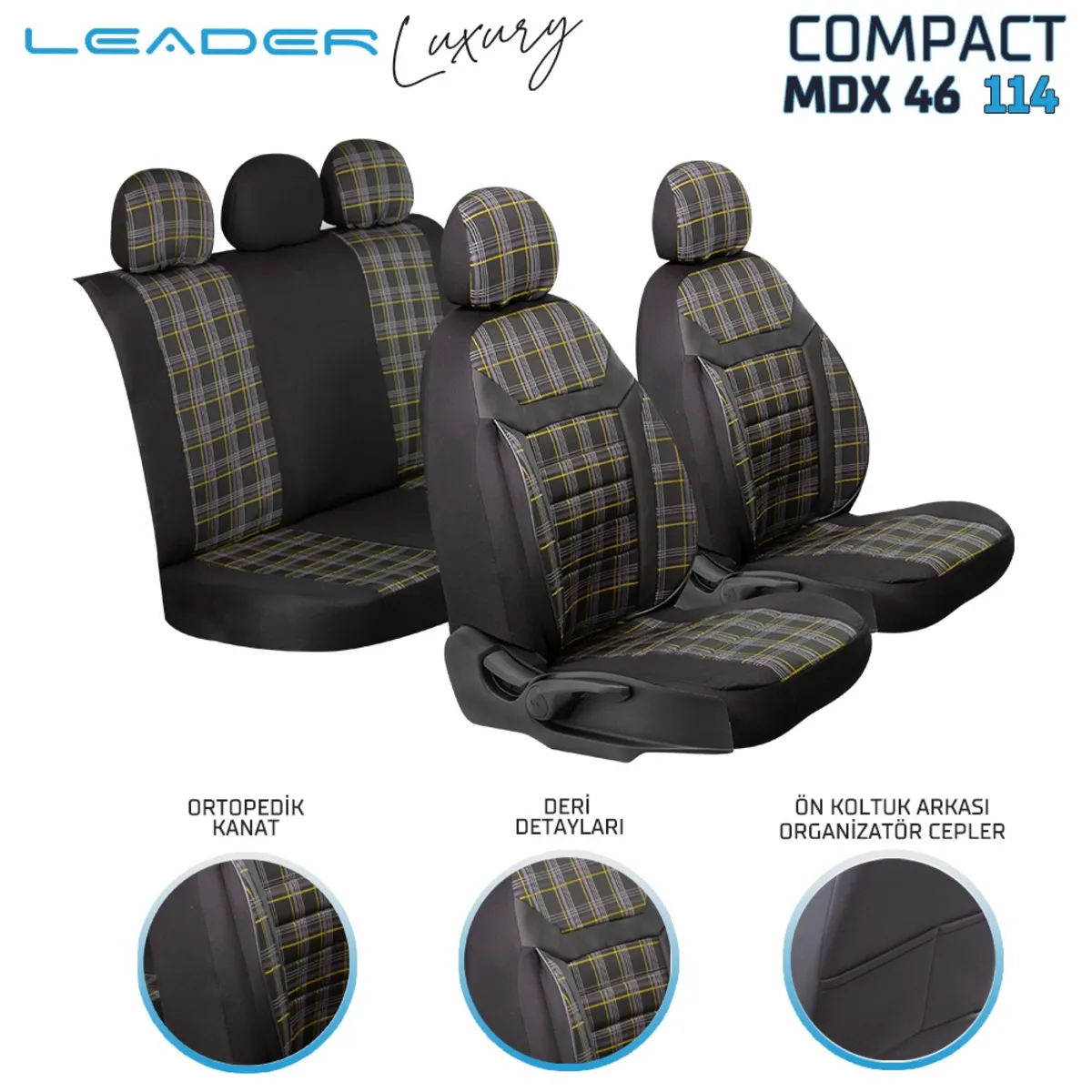 LEADER COMPACT / Universal Oto Koltuk Kılıfı - Binek