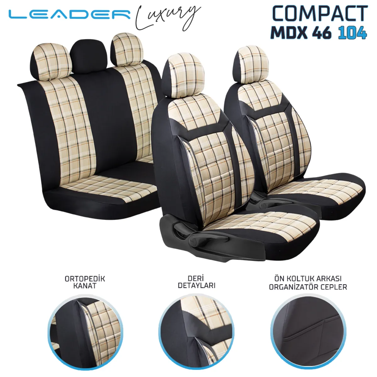 LEADER COMPACT / Universal Oto Koltuk Kılıfı - Binek