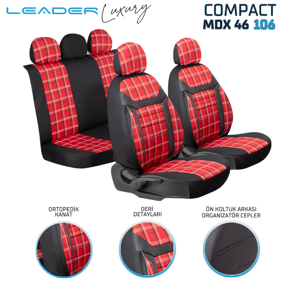 LEADER COMPACT / Universal Oto Koltuk Kılıfı - Binek