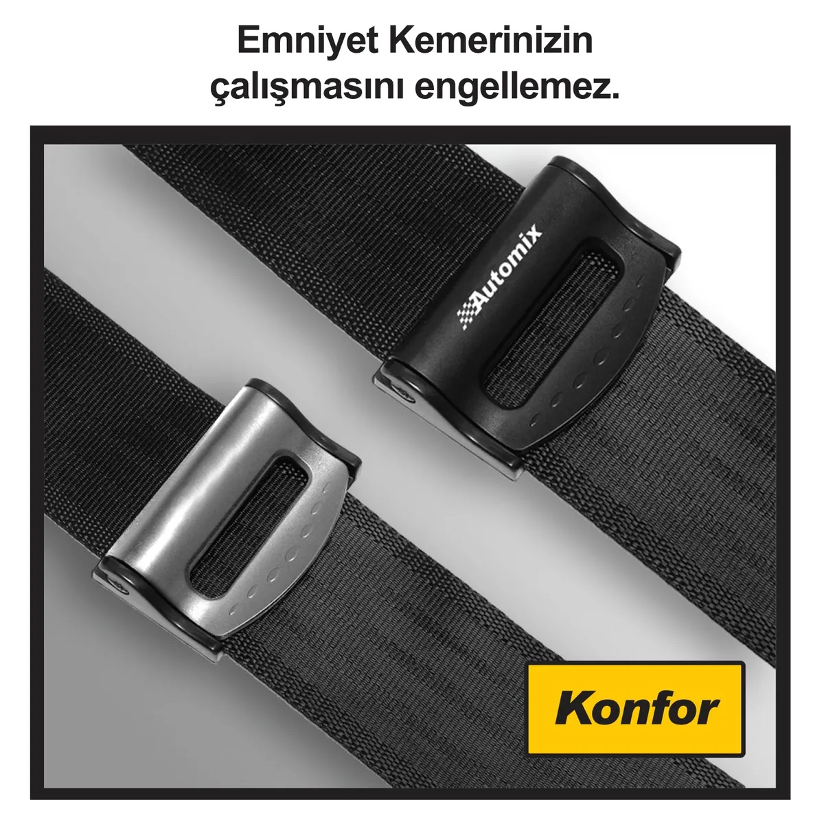 Automix Emniyet Kemeri Rahatlatıcı - 2 Adet - Kemer Tokası