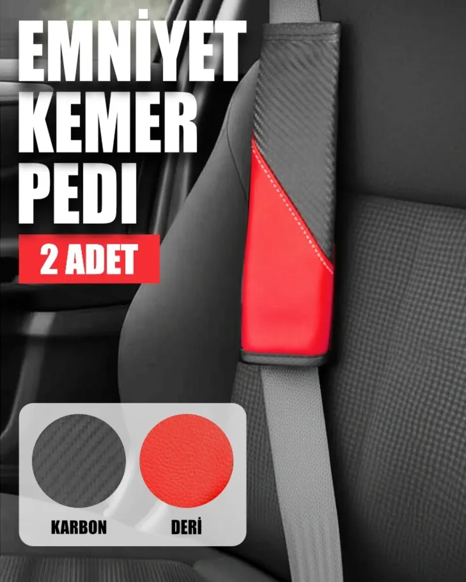 ComfortDrive Emniyet Kemer Pedi Seti - Boyun ve Omuz Koruyucu Kemer Pedi 2'li Paket - Kemer Kılıfı