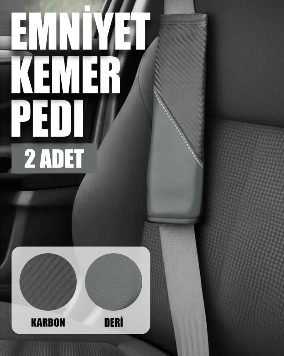 ComfortDrive Emniyet Kemer Pedi Seti - Boyun ve Omuz Koruyucu Kemer Pedi 2'li Paket - Kemer Kılıfı