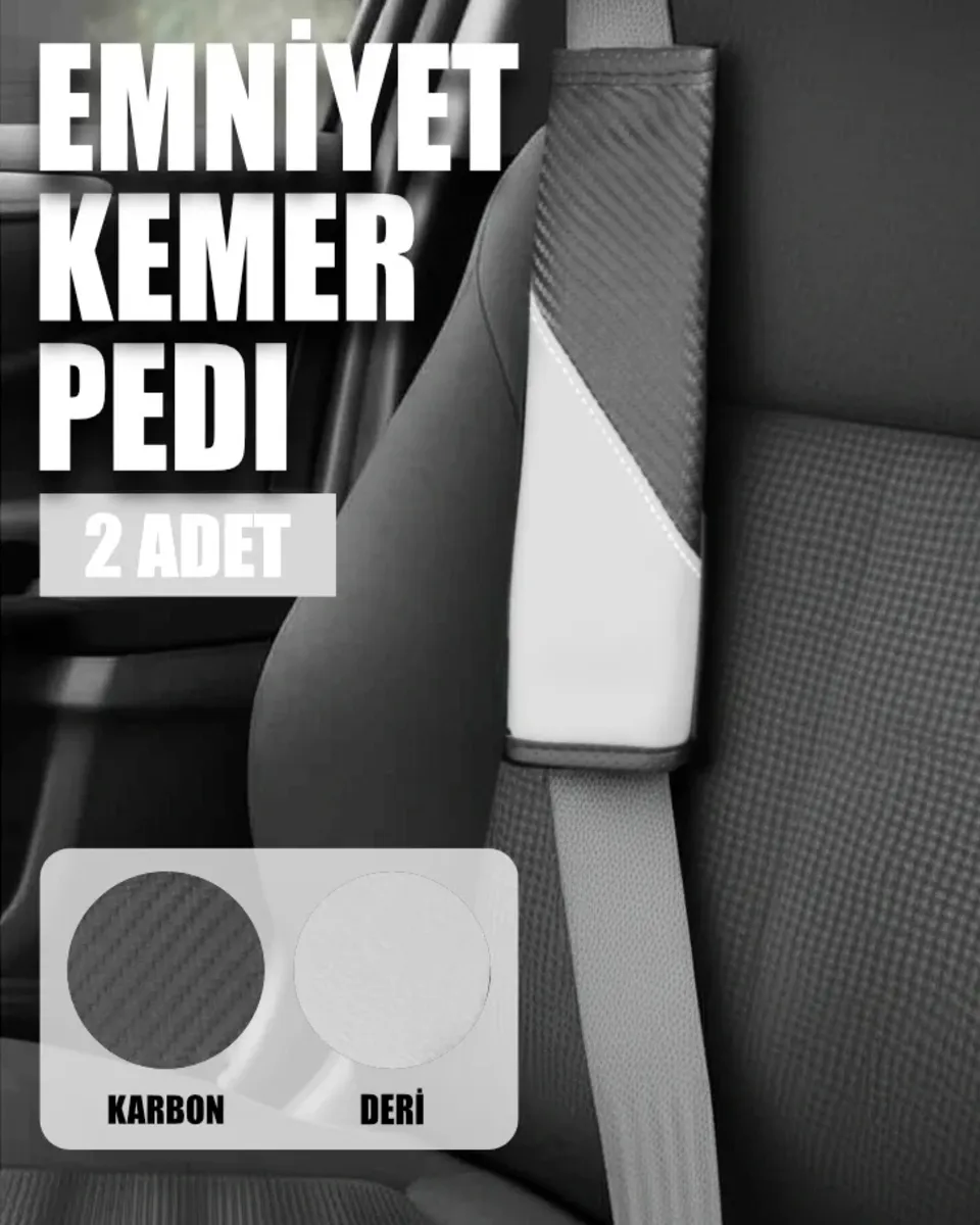 ComfortDrive Emniyet Kemer Pedi Seti - Boyun ve Omuz Koruyucu Kemer Pedi 2'li Paket - Kemer Kılıfı